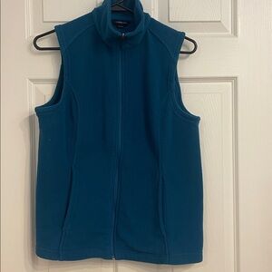 Teal LLBean Sleeveless Fleece Vest